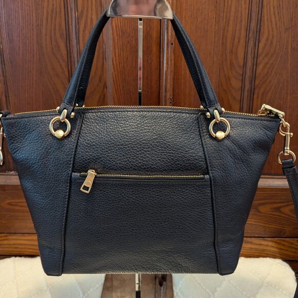 Coach Leather Handbag Casey Satchel C6229 Navy - Picture 3 of 14